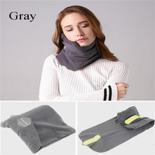 Load image into Gallery viewer, Travel Pillow and Multifunctional Scarf Travel Neck Pillow Soft Scarf Pillow Support Pillow Multifunctional Scarf For Airplane Home Or Office Nap Slow Rebound Space Outdoor Pillow Solid Neckline Cervical Healthcare Muffler Pillows