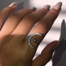 Load image into Gallery viewer, Trendy Cuff Ring Moon and Sun Design