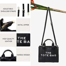 Load image into Gallery viewer, Trendy Leather Tote Bag Small Personalized Top Handle Crossbody Handbags