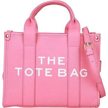 Load image into Gallery viewer, Trendy Leather Tote Bag Small Personalized Top Handle Crossbody Handbags
