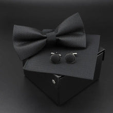 Load image into Gallery viewer, Trendy Tiny Dots Print Bowtie With Pocket Square And Cufflinks Set For Men Retro Butterfly Party Wedding Bowties Without Box Stylish Ties Gift