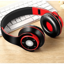 Load image into Gallery viewer, Wireless Headset Bluetooth Earphones and Headphone Foldable Adjustment Bluetooth Wired Headphones TF Card MP3 FM Radios For Online Class Business Trip Travel Video Conference