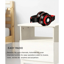 Load image into Gallery viewer, Wireless Headset Bluetooth Earphones and Headphone Foldable Adjustment Bluetooth Wired Headphones TF Card MP3 FM Radios For Online Class Business Trip Travel Video Conference