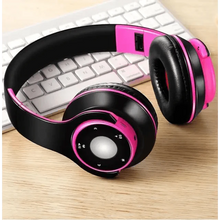 Load image into Gallery viewer, Wireless Headset Bluetooth Earphones and Headphone Foldable Adjustment Bluetooth Wired Headphones TF Card MP3 FM Radios For Online Class Business Trip Travel Video Conference