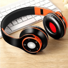 Load image into Gallery viewer, Wireless Headset Bluetooth Earphones and Headphone Foldable Adjustment Bluetooth Wired Headphones TF Card MP3 FM Radios For Online Class Business Trip Travel Video Conference