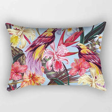 Load image into Gallery viewer, Tropical Plants Flowers Beauty Pattern Pillow Covers Short Plush Tropical Palm Leaves Throw Pillow Cover Summer Exotic Jungle Plant Tropical Palm On The Geometric Cotton LinGEOen Decorative Rectangular Pillowcase Rectangle Small Pillow Cases