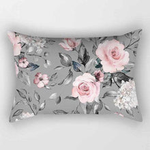 Load image into Gallery viewer, Tropical Plants Flowers Beauty Pattern Pillow Covers Short Plush Tropical Palm Leaves Throw Pillow Cover Summer Exotic Jungle Plant Tropical Palm On The Geometric Cotton LinGEOen Decorative Rectangular Pillowcase Rectangle Small Pillow Cases