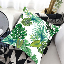 Load image into Gallery viewer, Tropical Plants Palm Leaf Pillow Cover Green Leaves Cushion Covers Flower Decorative Pillow Sofa Decorative Throw Pillow Covers Tropical Green Leaves Floor Pillow Cover for Couch Cushion Cover Plant Monstera Leaf 45x45cm