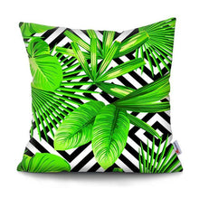 Load image into Gallery viewer, Tropical Plants Palm Leaf Pillow Cover Green Leaves Cushion Covers Flower Decorative Pillow Sofa Decorative Throw Pillow Covers Tropical Green Leaves Floor Pillow Cover for Couch Cushion Cover Plant Monstera Leaf 45x45cm