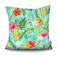 Load image into Gallery viewer, Tropical Plants Palm Leaf Pillow Cover Green Leaves Cushion Covers Flower Decorative Pillow Sofa Decorative Throw Pillow Covers Tropical Green Leaves Floor Pillow Cover for Couch Cushion Cover Plant Monstera Leaf 45x45cm