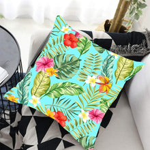 Load image into Gallery viewer, Tropical Plants Palm Leaf Pillow Cover Green Leaves Cushion Covers Flower Decorative Pillow Sofa Decorative Throw Pillow Covers Tropical Green Leaves Floor Pillow Cover for Couch Cushion Cover Plant Monstera Leaf 45x45cm