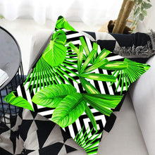 Load image into Gallery viewer, Tropical Plants Palm Leaf Pillow Cover Green Leaves Cushion Covers Flower Decorative Pillow Sofa Decorative Throw Pillow Covers Tropical Green Leaves Floor Pillow Cover for Couch Cushion Cover Plant Monstera Leaf 45x45cm