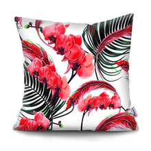 Load image into Gallery viewer, Tropical Plants Palm Leaf Pillow Cover Green Leaves Cushion Covers Flower Decorative Pillow Sofa Decorative Throw Pillow Covers Tropical Green Leaves Floor Pillow Cover for Couch Cushion Cover Plant Monstera Leaf 45x45cm