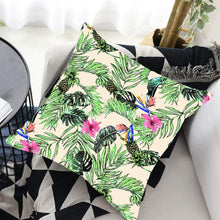Load image into Gallery viewer, Tropical Plants Palm Leaf Pillow Cover Green Leaves Cushion Covers Flower Decorative Pillow Sofa Decorative Throw Pillow Covers Tropical Green Leaves Floor Pillow Cover for Couch Cushion Cover Plant Monstera Leaf 45x45cm