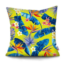 Load image into Gallery viewer, Tropical Plants Palm Leaf Pillow Cover Green Leaves Cushion Covers Flower Decorative Pillow Sofa Decorative Throw Pillow Covers Tropical Green Leaves Floor Pillow Cover for Couch Cushion Cover Plant Monstera Leaf 45x45cm