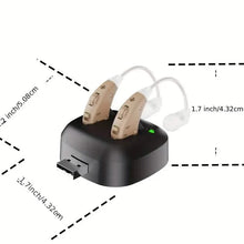 Load image into Gallery viewer, True Hearing Aids (Not Amplifier) for Seniors Rechargeable with Charging Dock
