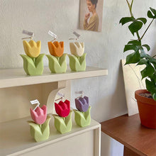 Load image into Gallery viewer, Tulip Candle Aroma Decoration Wedding Souvenir Birthday Gift Decoration Candles Handmade Delicate Tulip Flower Shape Candle Perfect for Birthday Party Wedding Spa Home Decor