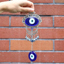 Load image into Gallery viewer, Turkish Blue Evil Eye Wall Hanging Ornaments Nazar Beads Glass Amulet Pendants Wall Hanging Decoration Blessing Protection Home Decoration Lucky Pendant Charm Wall Decor Home Protection House Decoration Good Luck Jewelry Accessories