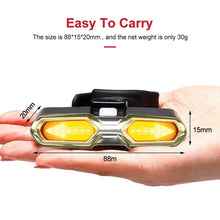 Load image into Gallery viewer, Turn Signals For Bicycle Light Bicycle Taillight Led Light With USB Charging Bicycle Lighting Safety Warning Brake Light Remote Control Bike Rear Light Back USB Rechargeable Safety Warning Cycling Light Fits On Any Road Bicycle