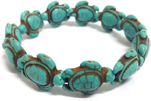 Load image into Gallery viewer, Turquoise Handmade Hawaiian Sea Turtles Bracelet