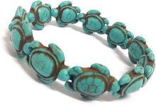 Load image into Gallery viewer, Turquoise Handmade Hawaiian Sea Turtles Bracelet