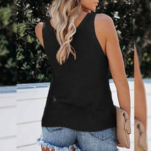 Load image into Gallery viewer, Tutorutor Women's Sleeveless V Neck Sweater