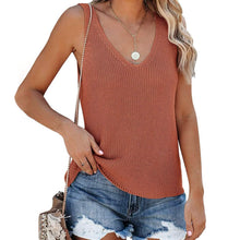 Load image into Gallery viewer, Tutorutor Women's Sleeveless V Neck Sweater