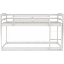 Load image into Gallery viewer, Twin Over Twin Floor Bunk Bed with Ladder