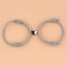 Load image into Gallery viewer, Two Halves Heart Magnetic Bracelet Steel Pendant Couple Bracelets For Friendship Bracelets Braid Rope Magnet Attraction Matching Bracelet Lover Gifts For Boyfriend And Girlfriend