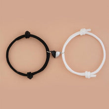 Load image into Gallery viewer, Two Halves Heart Magnetic Bracelet Steel Pendant Couple Bracelets For Friendship Bracelets Braid Rope Magnet Attraction Matching Bracelet Lover Gifts For Boyfriend And Girlfriend