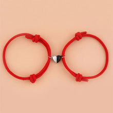 Load image into Gallery viewer, Two Halves Heart Magnetic Bracelet Steel Pendant Couple Bracelets For Friendship Bracelets Braid Rope Magnet Attraction Matching Bracelet Lover Gifts For Boyfriend And Girlfriend