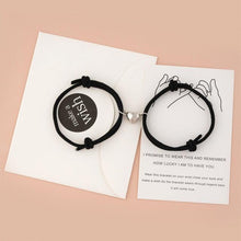 Load image into Gallery viewer, Two Halves Heart Magnetic Bracelet Steel Pendant Couple Bracelets For Friendship Bracelets Braid Rope Magnet Attraction Matching Bracelet Lover Gifts For Boyfriend And Girlfriend