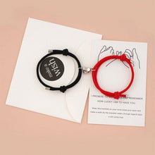 Load image into Gallery viewer, Two Halves Heart Magnetic Bracelet Steel Pendant Couple Bracelets For Friendship Bracelets Braid Rope Magnet Attraction Matching Bracelet Lover Gifts For Boyfriend And Girlfriend