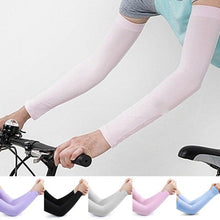 Load image into Gallery viewer, Two Pairs Of Arm Sleeve Sunscreen Cuff Arm Sleeves UV Sun Protect Anti-Slip Summer Men Women Gloves Summer Arm Sleeves Cover Unisex Cooling Sleeves Sports Workout Outdoor Sleeves