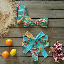 Load image into Gallery viewer, Two-Pieces Women Push-Up Padded Bra Ruffles Bandage Bikini Set Swimsuit Women's Bathing Suits Ruffles Flounce Bikini Sets Low Rise Two Piece Swimsuit Swimwear Bathing Suit Beachwear