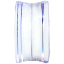 Load image into Gallery viewer, Clear Acrylic Optical Illusion Saddle Plug 14mm to 25mm