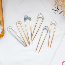 Load image into Gallery viewer, U Shape Hair Sticks Women Hairclip Simplicity Colorful Girls Hairpins Hair Sticks Hair Accessories Headwear French Hair Pin Hairstyle Chignon for Women