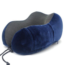 Load image into Gallery viewer, U-Shape Travel Pillow Pure Memory Foam Neck Pillow for Airplane Office Nap Cervical Pillows Flight Sleeping Head Neck Support Memory Cotton Neck Pillow Cervical Vertebra Travel Portable Noon Break Aircraft Neck Pillow For Traveling