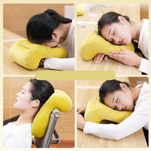 Load image into Gallery viewer, U-Shaped Desk Nap Pillow Neck Supporter Seat Cushion Headrest Travel Airplane Nap Pad with Arm Rest Travel Pillow for Neck and Head Comfort for Airplane Car and Desk Memory Foam Neck Pillow, Travel Pillow for Airplanes Car Camping Office School