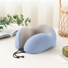 Load image into Gallery viewer, U-Shaped Magnetic Head Pillow Neck Pillow Memory Foam Padding Airplane Travel Office Lunch Break Car Hug Memory Foam Travel Pillow Neck Pillow Ideal for Airplane Travel Comfortable and Lightweight Improved Support Design Neck Pillow