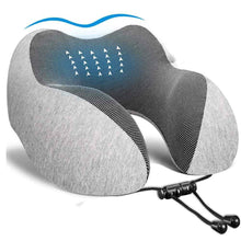 Load image into Gallery viewer, U Shaped Memory Foam Neck Pillows Soft Travel Pillow Massage Neck Pillow Sleeping Airplane Pillow Cervical Healthcare Bedding Outdoor Neck Support Pillow Headrest Travel Folding Slow Rebound Journey Trip Cushion Memory Foam Travel Pillow Neck Pillow