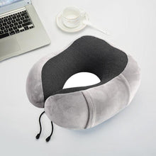 Load image into Gallery viewer, U Shaped Memory Foam Neck Pillows Soft Travel Pillow Massage Neck Pillow Sleeping Airplane Pillow Cervical Healthcare Bedding Outdoor Neck Support Pillow Headrest Travel Folding Slow Rebound Journey Trip Cushion Memory Foam Travel Pillow Neck Pillow