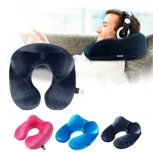 Load image into Gallery viewer, U Shaped Memory Neck Pillows Soft Travel Pillow Massage Neck Pillow Sleeping Airplane Pillow Cervical Healthcare Bedding U Shaped Travel Pillow Car Air Flight Inflatable Pillows Neck Support Headrest Cushion Soft Nursing Cushion