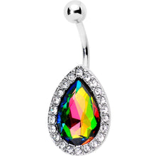 Load image into Gallery viewer, Clear Aurora Gem Glamour Girl Belly Ring