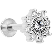 Load image into Gallery viewer, 1/4 Clear CZ Starflake Cartilage Tragus Earring