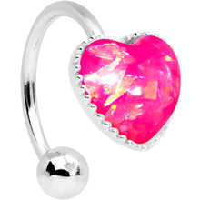 Load image into Gallery viewer, Pink Faux Opal Sacred Heart Non Pierced Ear Cuff