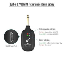 Load image into Gallery viewer, UHF Guitar Wireless System Transmitter Receiver