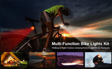 Load image into Gallery viewer, Ultra Bright Bicycle Light USB Rechargeable LED Bike Headlight Waterproof Bike Flashlight USB Rechargeable Bike Lights Front And Back 8 LED Bicycle Lights Front 5 Light Modes 15-30 Hours Working Time