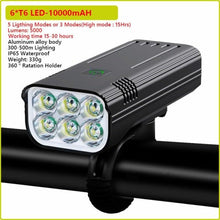 Load image into Gallery viewer, Ultra Bright Bicycle Light USB Rechargeable LED Bike Headlight Waterproof Bike Flashlight USB Rechargeable Bike Lights Front And Back 8 LED Bicycle Lights Front 5 Light Modes 15-30 Hours Working Time