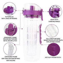 Load image into Gallery viewer, Ultra Portable Fruit Infusing Water Bottle 32oz